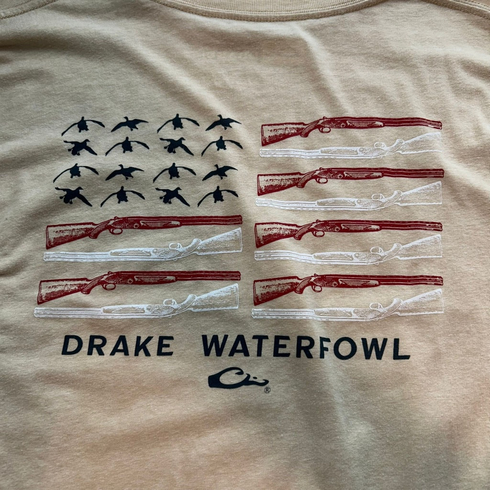 Drake Waterfowl Long Sleeve T Shirt Mens 2XL Tan Hunting - Picture 4 of 9